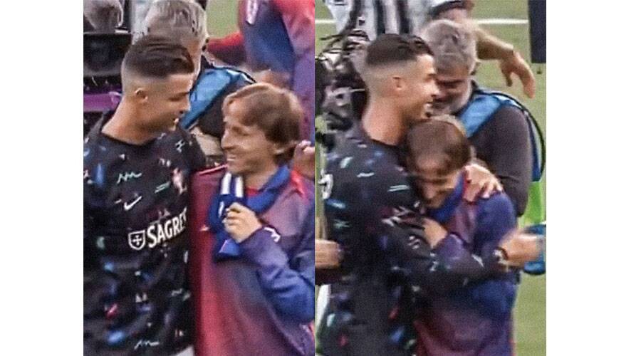 Модрич обнял Роналду в товарищеском матче между Португалией и Хорватией