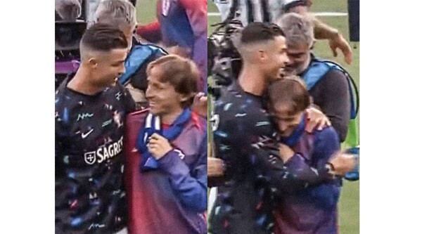 Модрич обнял Роналду в товарищеском матче между Португалией и Хорватией